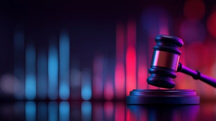 Gavel and Abstract Financial Background for Legal Matters