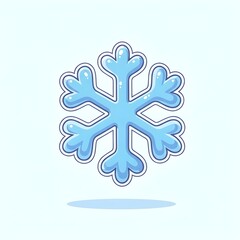 Obraz premium blue snowflake icon