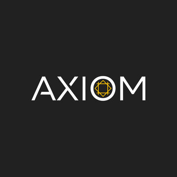 Axiom Geometric Dodecagon Gold Cosmic Wisdom Logo. Vector Logo Design.