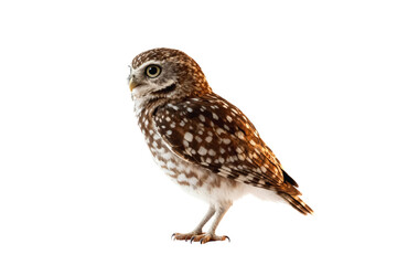 Obraz premium Adorable Little Owl with Spotted Plumage