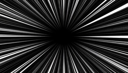 Obraz premium Black hole vortex of bright white streaks radiating outward