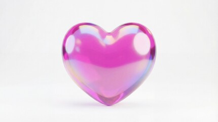 Pink Glass Heart: A Symbol of Love and Affection.