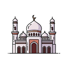 Fototapeta premium A mosque with domes and minarets