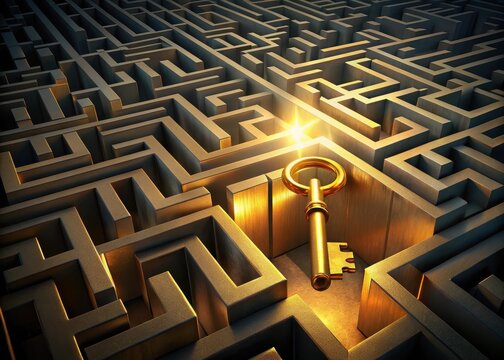 Unlock the secrets of a labyrinthine world as a golden key turns a vital corner