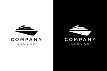 simple cruise ship logo design