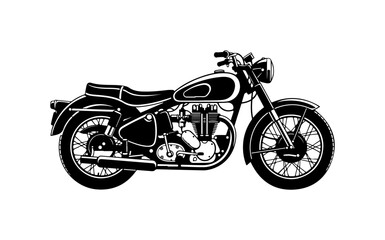 Obraz premium Classic Vintage Motorcycle Vector Illustration