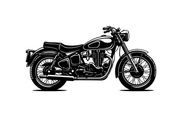 Fototapeta premium Classic Vintage Motorcycle Vector Illustration