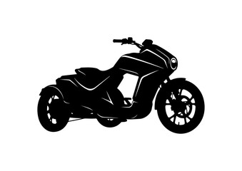 Fototapeta premium Modern Trike Motorcycle Vector Silhouette