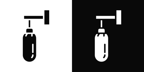 Obraz premium Speed bag Icon White And Black Background Style