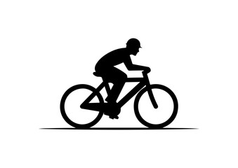 Naklejka premium Cyclist Silhouette Vector Illustration