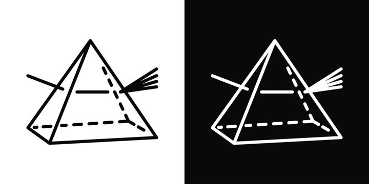 Quantum Optics Icon White And Black Background Style