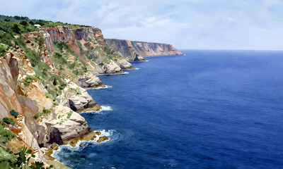 Fototapeta premium A picturesque coastal scene