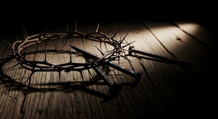 Crown Spotlight on Wooden Floor