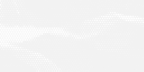 Hexagon halftone gradient texture.White grunge design as background