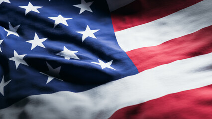 Waving American Flag Close Up Texture and Detail. 3d rendering