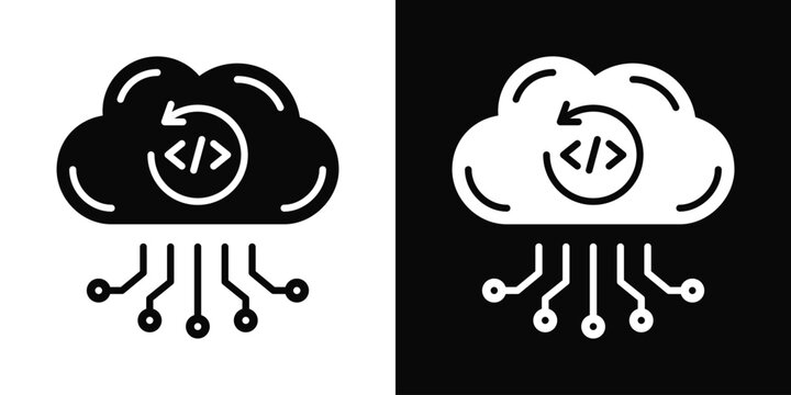 Rollback Icon White And Black Background Style