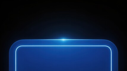 Glowing blue rectangle with neon outline