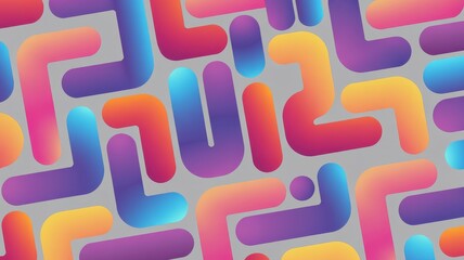 Vibrant multicolored abstract pattern with gradient shapes