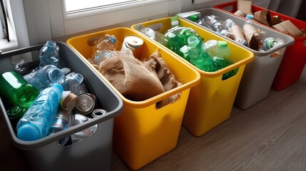 Indoor recycling process photos