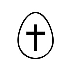 Obraz premium Easter egg with cross symbolizing Christian faith and renewal