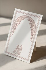 Elegant Wedding Invitation Arch Line Art