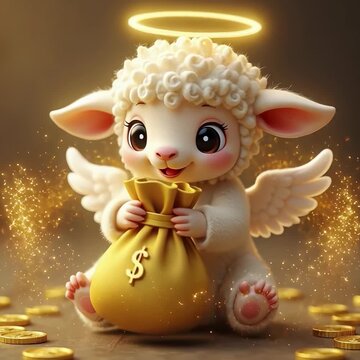 borrego, pascua, animal, dibujos animados, amarilla, beb&eacute;, vacaciones, juguete, dinero, oro, basija, borregos, regalo, rodolfo, a&ntilde;o nuevo, navida, decoraciones, ni&ntilde;o, estatuilla, dorada, religiones, c