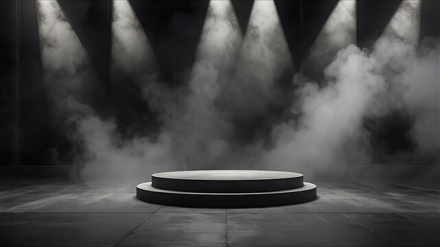 empty stage with spotlight