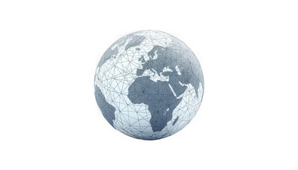 Obraz premium earth globe on transparent , World Globe Isolated on transparent Background – Global Business, International Network Concept