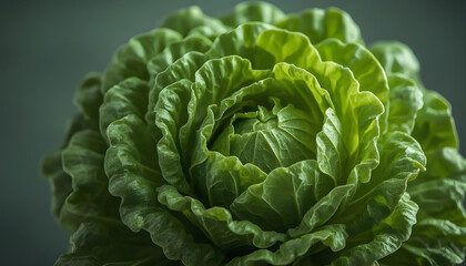 Obraz premium fresh green lettuce close up