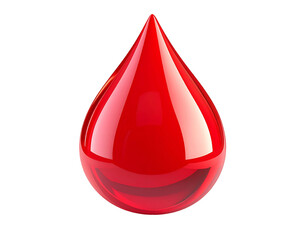 Obraz premium A glossy, vibrant red teardrop against a stark black background