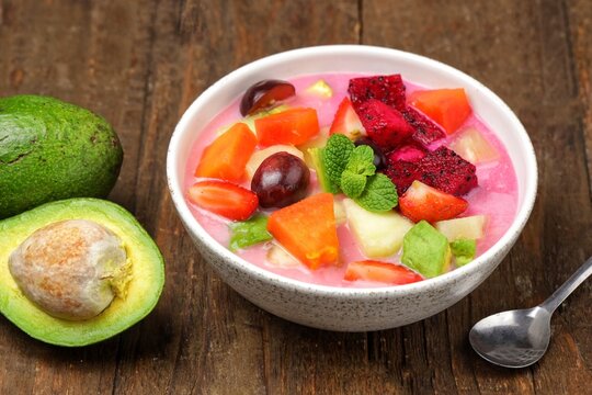 Es Buah or Sop Buah. Fruit soup is a soup that is prepared using fruit as the main ingredient