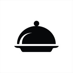 Obraz premium Minimal Restaurant Dining, Food Icon Black and White Vector Symbol