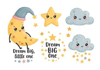 夢みるお月様と星たち