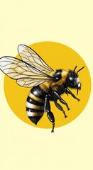 黄金の瞬き：蜜蜂の羽ばたき