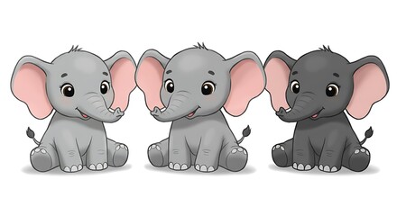 優しい瞳の赤ちゃん象たち