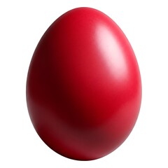 Red egg isolated on white background