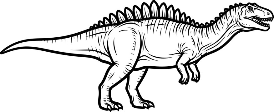 Concavenator humped back predator prehistoric drawing