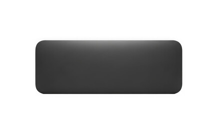 Black rectangular button isolated on transparent background