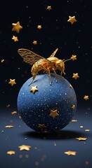 黄金の蜜蜂と星屑の球体
