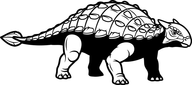 Running carnotaurus theropod predator dinosaur action sketch