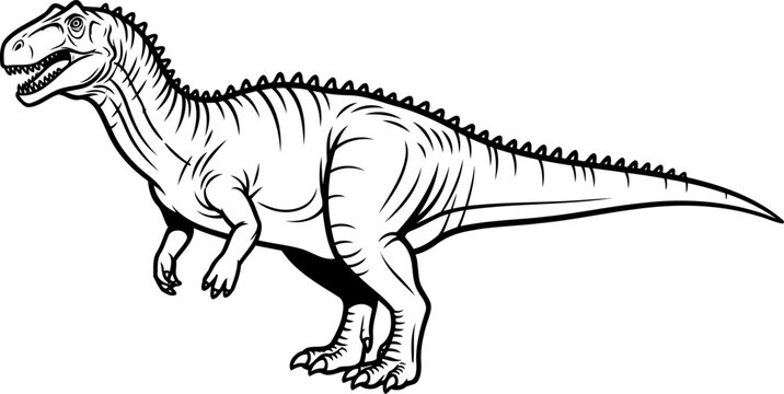 Acrocanthosaurus predator with spines along its back and neck