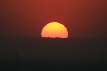 Obraz premium red orange sky