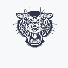 Fototapeta premium tribal skull tattoo