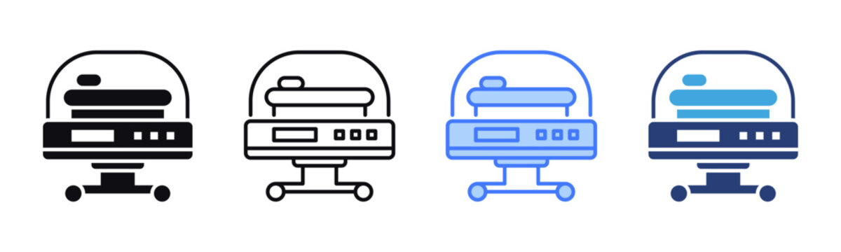 Infant Incubator icon sheet multiple style collection
