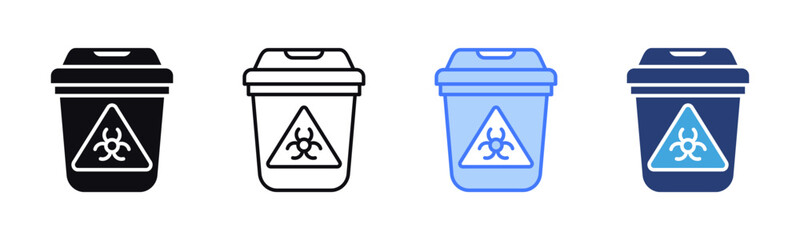 Sharps Container icon sheet multiple style collection