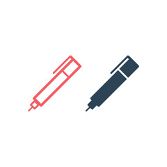 Pen icons set vector simple illustration.