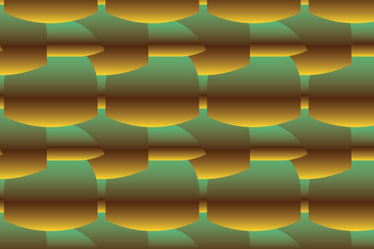 Golden Olive Layered Curve Pattern
