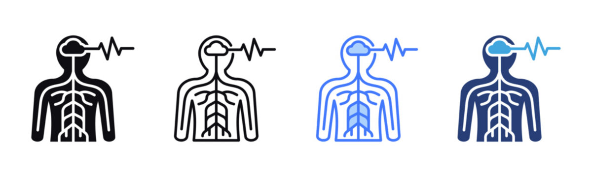 Nerve icon sheet multiple style collection