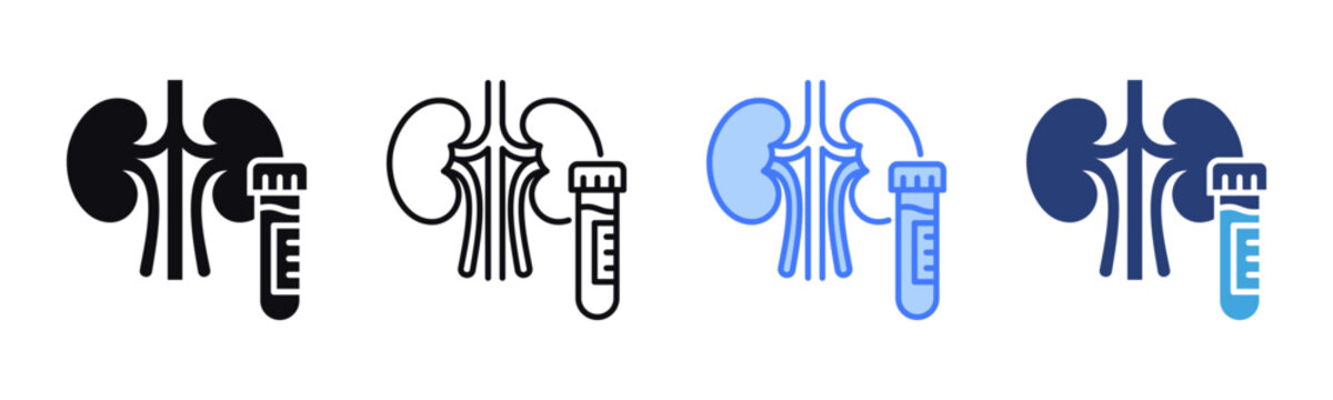 Blood Urea Nitrogen icon sheet multiple style collection