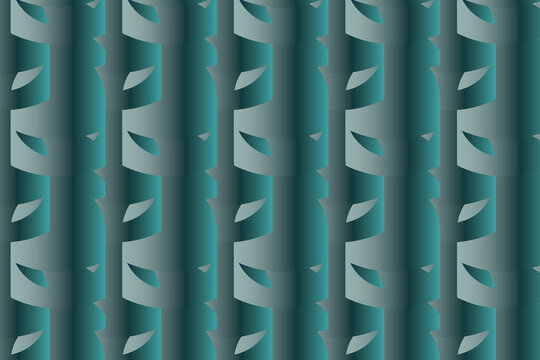 Teal Vertical Flow Pattern 